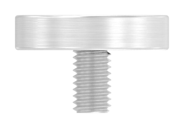 Handlaufanschlussplatte verstellbar, 63x25x4mm, flach, 3x6,5mm Bohrungen, Mittelbohrung gesenkt für M6, mit Schraube DIN 7991 / ISO 10642  M6x14, V2A