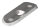 Handlaufanschlussplatte, 63x25x4mm, für Rohr 33,7mm, 3x6,5mm Bohrungen, Mittelbohrung gesenkt für M6, V2A