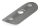 Handlaufanschlussplatte, 63x25x4mm, für Rohr 33,7mm, 3x6,5mm Bohrungen, Mittelbohrung gesenkt für M6, V2A
