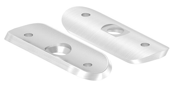 Handlaufanschlussplatte, 63x25x4mm, für Rohr 33,7mm,...