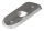 Handlaufanschlussplatte, 63x25x4mm, für Rohr 33,7mm, 1x 6,5mm und 2x 4,2mm Bohrungen, Mittelbohrung gesenkt für M6, V2A
