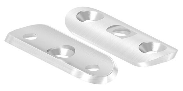Handlaufanschlussplatte, 63x25x4mm, für Rohr 33,7mm,...