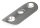Handlaufanschlussplatte, 63x25x4mm, für Rohr 33,7mm, 3x6,5mm Bohrungen, alle Bohrungen gesenkt für M6, V2A