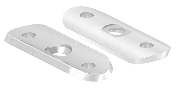 Handlaufanschlussplatte, 63x25x4mm, für Rohr 42,4mm,...