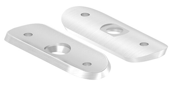 Handlaufanschlussplatte, 63x25x4mm, für Rohr 42,4mm,...