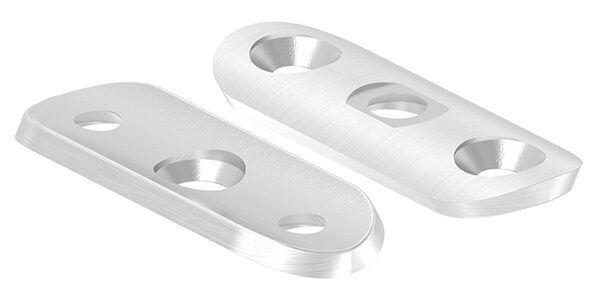 Handlaufanschlussplatte, 63x25x4mm, für Rohr 42,4mm,...