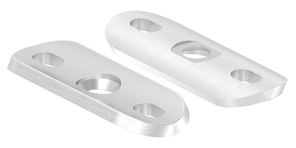 Handlaufanschlussplatte, 63x25x4mm, für Rohr 42,4mm,...
