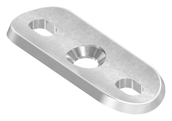 Handlaufanschlussplatte, 63x25x4mm, für Rohr 42,4mm,...