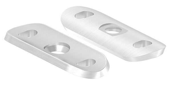 Handlaufanschlussplatte, 63x25x4mm, für Rohr 42,4mm,...