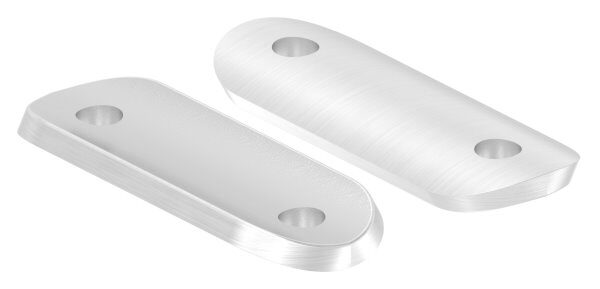 Handlaufanschlussplatte, 63x25x4mm, für Rohr 42,4mm,...