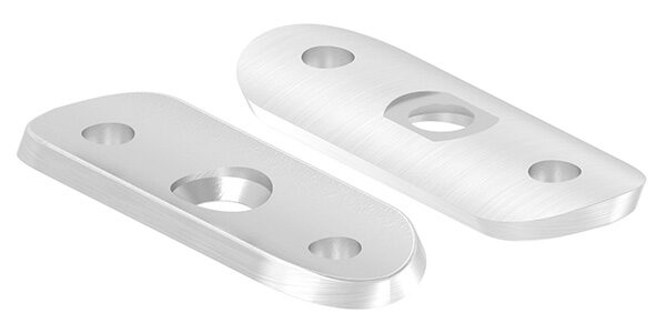 Handlaufanschlussplatte, 63x25x4mm, für Rohr 48,3mm,...