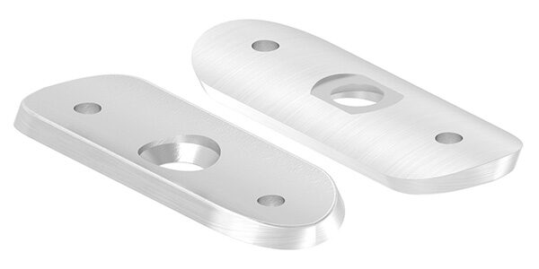 Handlaufanschlussplatte, 63x25x4mm, für Rohr 48,3mm,...