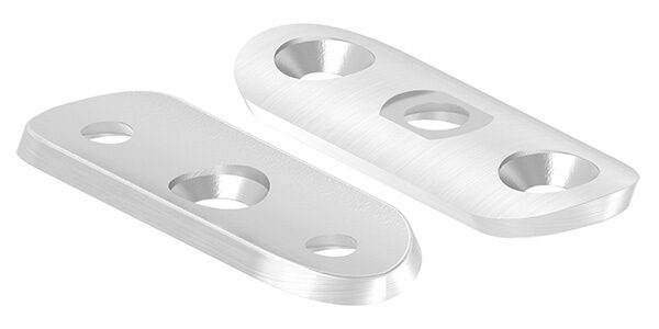 Handlaufanschlussplatte, 63x25x4mm, für Rohr 48,3mm,...