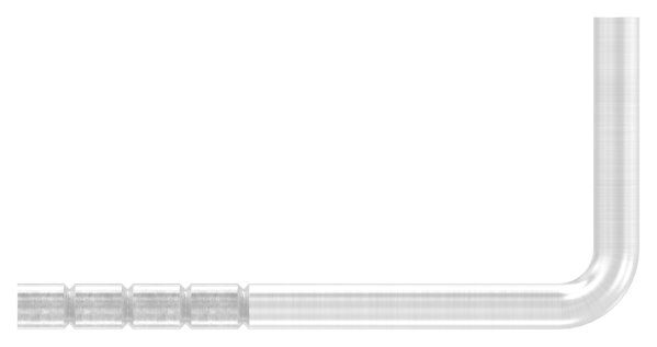 Handlaufhalter zum Einbetonieren, Bügel 12mm, oben Innengewinde M6, Wandabstand: 40 - 75mm, V2A