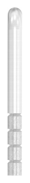 Handlaufhalter zum Einbetonieren, Bügel 14mm, oben zum Anschweißen, Wandabstand: 40 - 75mm, V2A