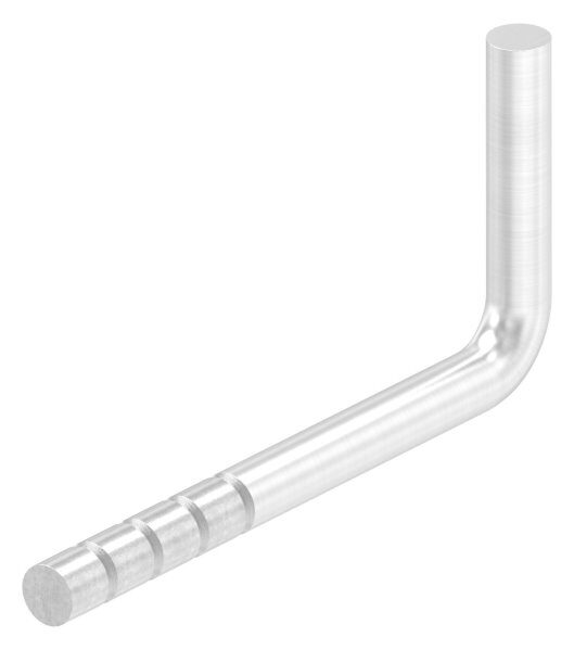 Handlaufhalter zum Einbetonieren, Bügel 14mm, oben zum Anschweißen, Wandabstand: 40 - 75mm, V2A