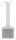 Rohrabschlussstopfen mit Stift aus einem Teil, für Rohr 40x40x2mm, mit Handlaufanschlussplatte für Rohr 42,4mm mit versetzten Bohrungen, H: 81mm, V2A