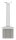 Rohrabschlussstopfen mit Stift aus einem Teil, für Rohr 40x40x3mm, mit Handlaufanschlussplatte für Rohr 42,4mm mit versetzten Bohrungen, H: 81mm, V2A
