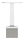 Rohrabschlussstopfen mit Stift aus einem Teil, für Rohr 40x40x2mm, mit Handlaufanschlussplatte gerade mit versetzten Bohrungen, H: 81mm, V2A