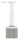 Rohrabschlussstopfen mit Stift aus einem Teil, für Rohr 40x40x2mm, mit 90° Handlaufanschlussplatte gerade, H: 81mm, V2A