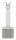 Rohrabschlussstopfen mit Gelenkstift aus einem Teil, für Rohr 40x40x2mm, mit Handlaufanschlussplatte für Rohr 42,4mm mit versetzten Bohrungen, H: 81mm, V2A