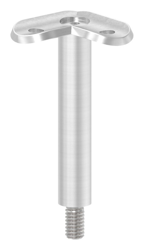 Stift Ø 14mm mit 90° Handlaufanschlussplatte für Rohr 42,4mm, H: 78mm, V2A