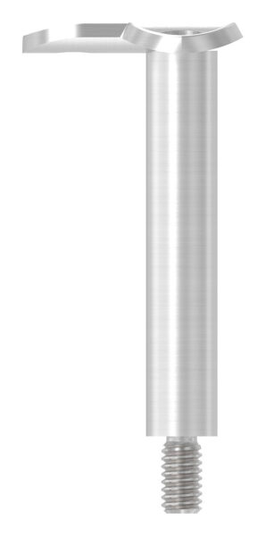 Stift Ø 14mm mit 90° Handlaufanschlussplatte für Rohr 42,4mm, H: 78mm, V2A