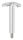 Stift Ø 14mm mit 90° Handlaufanschlussplatte für Rohr 42,4mm, H: 78mm, V2A