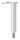 Stift Ø 14mm mit 90° Handlaufanschlussplatte für Rohr 42,4mm, H: 78mm, V2A