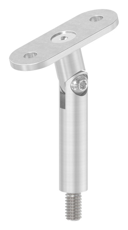 Gelenkstift mit Handlaufanschlussplatte, Stift Ø 14mm, Handlaufanschlussplatte: flach, H: 78mm, V2A