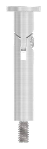 Gelenkstift mit Handlaufanschlussplatte, Stift Ø 14mm, Handlaufanschlussplatte: flach, H: 78mm, V2A