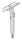 Gelenkstift mit Handlaufanschlussplatte, Stift Ø 14mm, Handlaufanschlussplatte für Rohr 33,7mm, H: 78mm, V2A