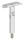 Gelenkstift mit Handlaufanschlussplatte, Stift Ø 14mm, Handlaufanschlussplatte für Rohr 33,7mm, H: 78mm, V2A