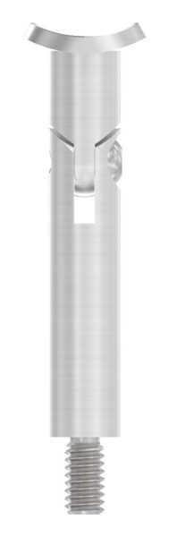 Gelenkstift mit Handlaufanschlussplatte, Stift Ø 14mm, Handlaufanschlussplatte für Rohr 42,4mm, H: 78mm, V2A