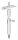 Gelenkstift mit Handlaufanschlussplatte, Stift Ø 14mm, Handlaufanschlussplatte für Rohr 42,4mm, H: 78mm, V2A