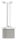 Rohrabschlussstopfen mit Stift und Handlaufanschlussplatte aus einem Teil, für Rohr 42,4x2,5mm, zum Einkleben, Stift Ø 14mm, Handlaufanschlussplatte 135° für Rohr 42,4mm mit versetzten Bohrungen, H: 80mm, V4A
