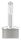 Rohrabschlussstopfen mit 135° gebogenem Stift, für Rohr 48,3x2,0mm, zum Einkleben, Stift Ø 14mm, zum Anschweißen, H: 67mm, V2A