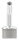 Rohrabschlussstopfen mit 135° gebogenem Stift, für Rohr 42,4x2,0mm, zum Einkleben, Stift Ø 14mm, oben Innengewinde M6, H: 67mm, V2A