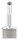 Rohrabschlussstopfen mit 135° gebogenem Stift, für Rohr 42,4x2,5mm, zum Einkleben, Stift Ø 14mm, oben Innengewinde M6, H: 67mm, V2A