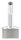 Rohrabschlussstopfen mit 135° gebogenem Stift, für Rohr 48,3x2,0mm, zum Einkleben, Stift Ø 14mm, oben Innengewinde M6, H: 67mm, V2A