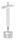 Rohrabschlussstopfen mit Stift und Handlaufanschlussplatte, Rohrabschlussstopfen für Rohr 42,4x2,0mm, zum Einkleben, Stift Ø 12mm, Handlaufanschlussplatte für Rohr 42,4mm, H: 84mm, V2A