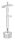 Rohrabschlussstopfen mit Gelenkstift und Handlaufanschlussplatte, Rohrabschlussstopfen für Rohr 42,4x2,0mm, zum Einkleben, Stift Ø 12mm, Handlaufanschlussplatte für Rohr 42,4mm, H: 84mm, V2A