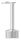 Rohrabschlussstopfen mit Stift und Handlaufanschlussplatte 90°, Rohrabschlussstopfen für Rohr 42,4x2,0mm, zum Einkleben, Stift Ø 12mm, Handlaufanschlussplatte 90° für Rohr 42,4mm, H: 84mm, V2A