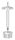 Rohrabschlussstopfen mit Stift und Handlaufanschlussplatte 90°, Rohrabschlussstopfen für Rohr 42,4x2,0mm, zum Einkleben, Stift Ø 12mm, Handlaufanschlussplatte 90° für Rohr 42,4mm, H: 84mm, V2A