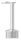 Rohrabschlussstopfen mit Stift und Handlaufanschlussplatte 90°, Rohrabschlussstopfen für Rohr 42,4x2,5mm, zum Einkleben, Stift Ø 12mm, Handlaufanschlussplatte 90° für Rohr 42,4mm, H: 84mm, V2A