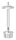 Rohrabschlussstopfen mit Stift und Handlaufanschlussplatte 90°, Rohrabschlussstopfen für Rohr 42,4x2,5mm, zum Einkleben, Stift Ø 12mm, Handlaufanschlussplatte 90° für Rohr 42,4mm, H: 84mm, V2A
