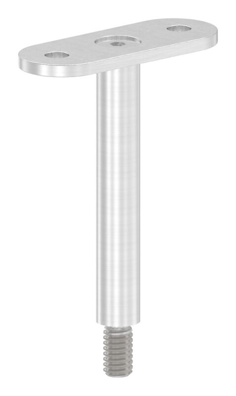 Stift Ø 12mm mit gerader Handlaufanschlussplatte, H: 78mm, V2A