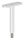 Stift Ø 12mm mit gerader Handlaufanschlussplatte, H: 78mm, V2A