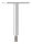 Stift Ø 12mm mit gerader Handlaufanschlussplatte, H: 78mm, V2A