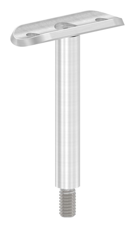 Stift Ø 12mm mit Handlaufanschlussplatte für Rohr 33,7mm, H: 78mm, V2A